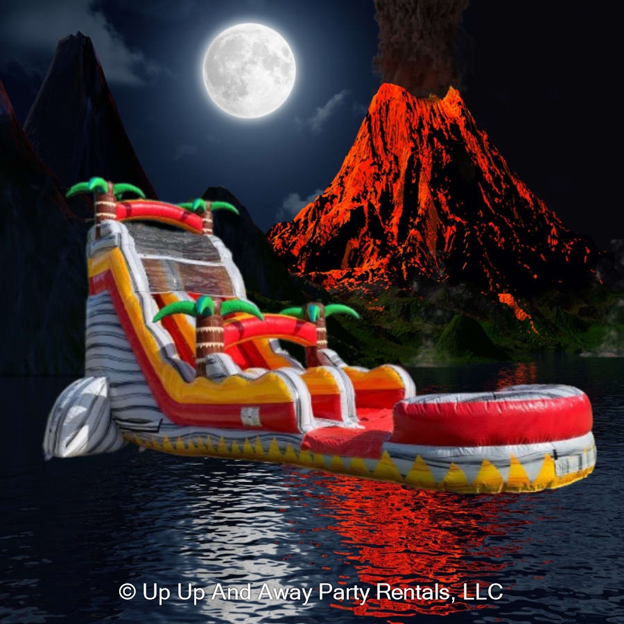 22FT Volcano Rush Single Lane Water Slide Party Rentals in Kingwood